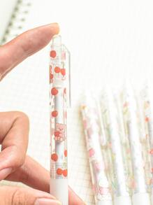 MOKA 6pcs Cartoon Animal Print Gel Pen - White - View 3