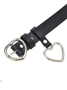 可爱 1 件装 女士 Y2K 心形带扣腰带 适用于衣服装饰 万圣节 情人节 - 黑色 - 查看 4