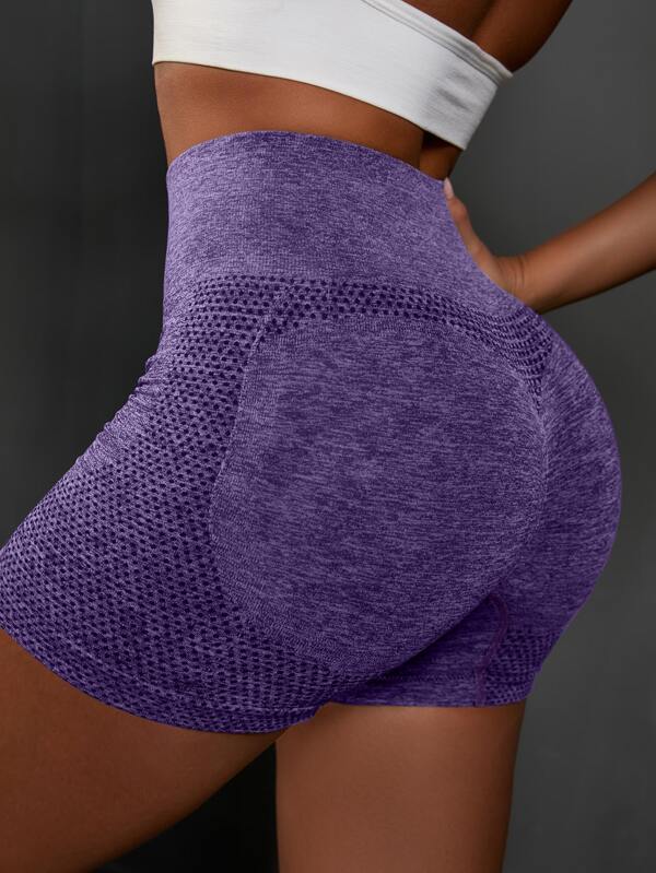 POWERISTA Powerista Space Dye Pantaloni scurți sport cu talie cu bandă largă Pantaloni scurți elasticiSort pentru transpirație pentru femei, scurt pentru gimnastică, scurt pentru motociclist