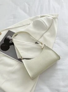 Waterproof,Lightweight,Business Casual,Foldable Crocodile Embossed Bag For Teen Girls Women College Students,Rookies & White-Collar Workers Perfect For Office,College,Work ,Business,Commute - Beige - View 1