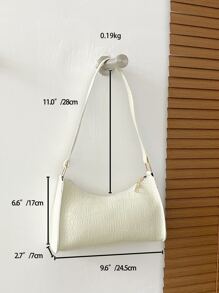 Waterproof,Lightweight,Business Casual,Foldable Crocodile Embossed Bag For Teen Girls Women College Students,Rookies & White-Collar Workers Perfect For Office,College,Work ,Business,Commute - Beige - View 6