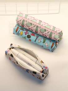 1pc Cactus Print Random Pencil Case - Nhiều màu - Xem 3