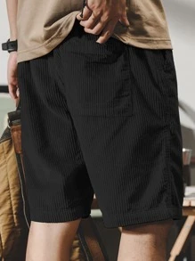 Manfinity Homme Herren Schrägtasche Drawstring Elastische Taille Übergroße Shorts