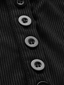 ROMWE Grunge Punk Camiseta de tirantes sólida, escolar - Negro - Ver 4