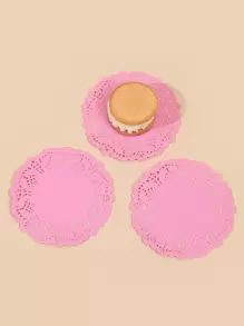 24 piezas Papel para hornear con abertura - Rosa - Ver 1