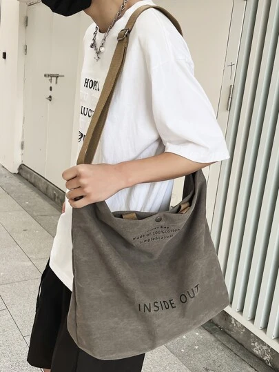  1pc Peach Tree Fashion Simple Letter Print Large Capacity Lightweight Fit 12-Inch Tablet Bag For Men, Retro Canvas Solid Color Crossbody Bag Christmas Men Bag Vacation Travel Essentials Dad Gifts Side Bags For Men Tote Bag Shoulder Bag Messenger Bag Holiday Essentials Camping Sling Bag For Men Summer Back To School Summer Bag Springbreak Bag Pack Cross Body Bag School Supplies Bag For School College Back To School Supplies Book Bag Shopping Bag Canvas Tote Bag Laptop Case