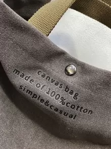 peach tree 1 件桃树时尚简约字母印花大容量轻便适合 12 英寸平板电脑包男士，复古帆布纯色斜挎包圣诞男士包度假旅行必备爸爸礼物男士侧包手提包单肩包邮差包节日必备露营单肩包男士夏季返校 - 深灰色 - 查看 10