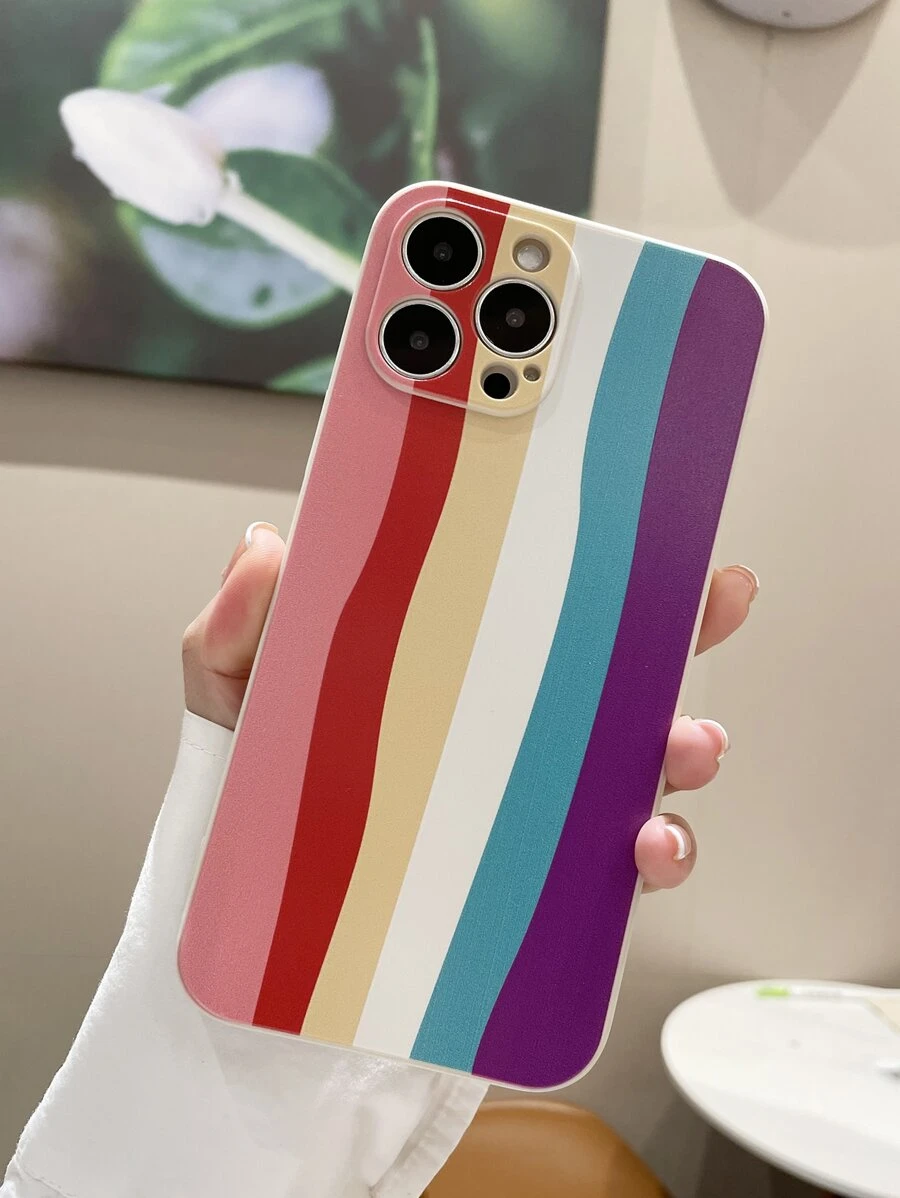Funda para móvil de rayas de arcoíris - Multicolor - Ver 1