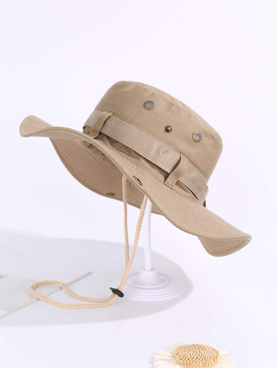 Băng trang trí nút Snap Chi tiết Mũ - Màu Khaki - Xem 1