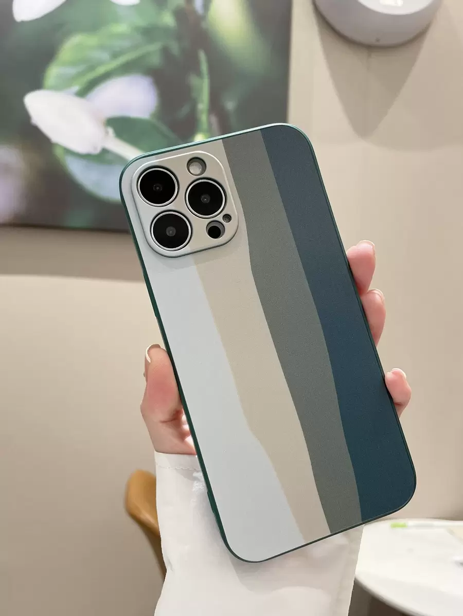 Funda para móvil de color combinado de rayas - Multicolor - Ver 1
