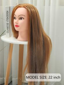 1pc Long Straight Synthetic Hairpiece - Brown - View 3