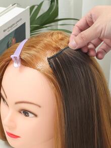 1pc Long Straight Synthetic Hairpiece - Brown - View 6