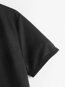 SHEIN Boys Reflective Splash Ink Print Tee - Black - View 5