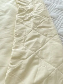 Rose Embroidered Quilted Bedspread - Yellow - View 7