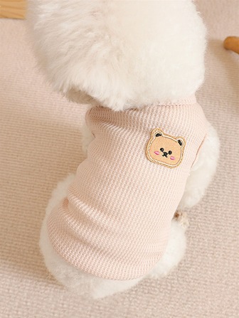 Cartoon Bear Patched Pet Tank