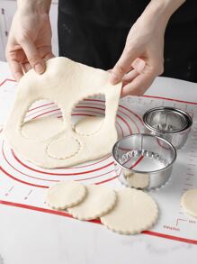 3pcs Stainless Steel Flower-shaped Dumpling Wrapper Tool - Silver - View 4