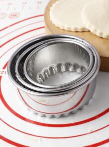 3pcs Stainless Steel Flower-shaped Dumpling Wrapper Tool - Silver - View 5