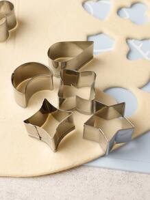 12入組混合圖案餅乾模具 - 銀色 - 查看 4