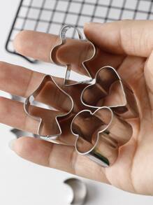 12入組混合圖案餅乾模具 - 銀色 - 查看 6