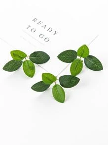 20PCS/60PCS MINI Fake Plants Silk Leaf Autumn Decorations Vase For Home New Year's Decor Outdoor Garden Wedding Bouquet Living Room DIY Candy Box Garland Household Products Artificial Flowers,Fake Plants,Fall Decor,Room,Desk,Garden Decor,Room Decoration Stuff Gifts Birthday Graduation - Green - View 4