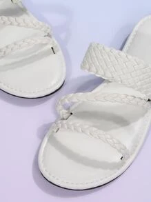 Sandalias con diseño trenzado - Blanco - Ver 4