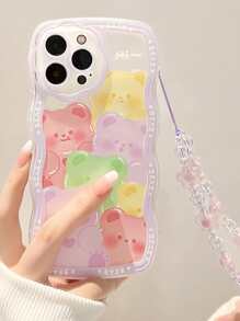 Phim hoạt hình gấu hộp điện thoại di động có dây buộc - Nhiều màu - Xem 1