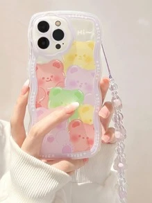 Phim hoạt hình gấu hộp điện thoại di động có dây buộc - Nhiều màu - Xem 2