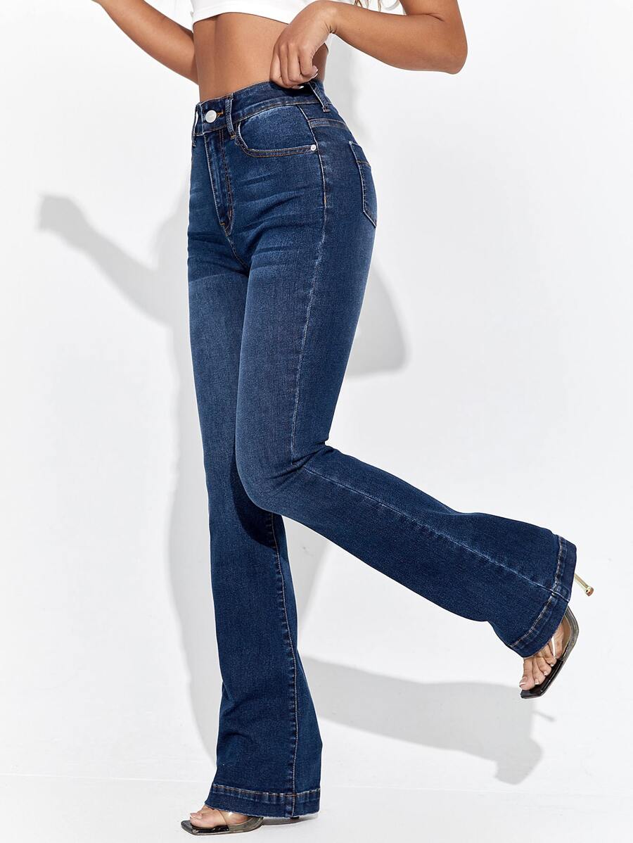 SHEIN Essnce High Waist Flare Leg Jeans