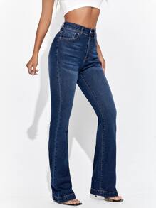 SHEIN Essnce High Waist Flare Leg Jeans