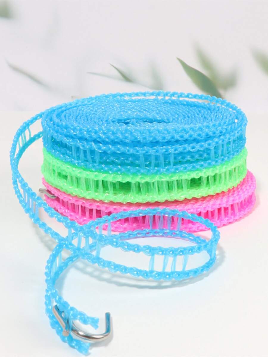 1入組隨機顏色防滑晾衣繩,適用於掛衣服和毛毯 - 彩色 - 查看 1