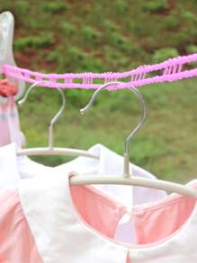 1入組隨機顏色防滑晾衣繩,適用於掛衣服和毛毯 - 彩色 - 查看 2