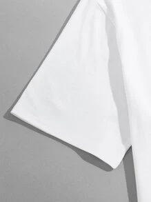 ROMWE MEN Guys Star Graphic Tee - White - View 3