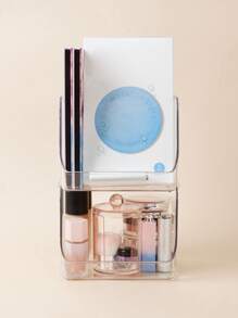 SHEIN BASIC LIVING 1 件裝不含 BPA 的獨家可堆疊護膚收納盒 - 無色 - 查看 4