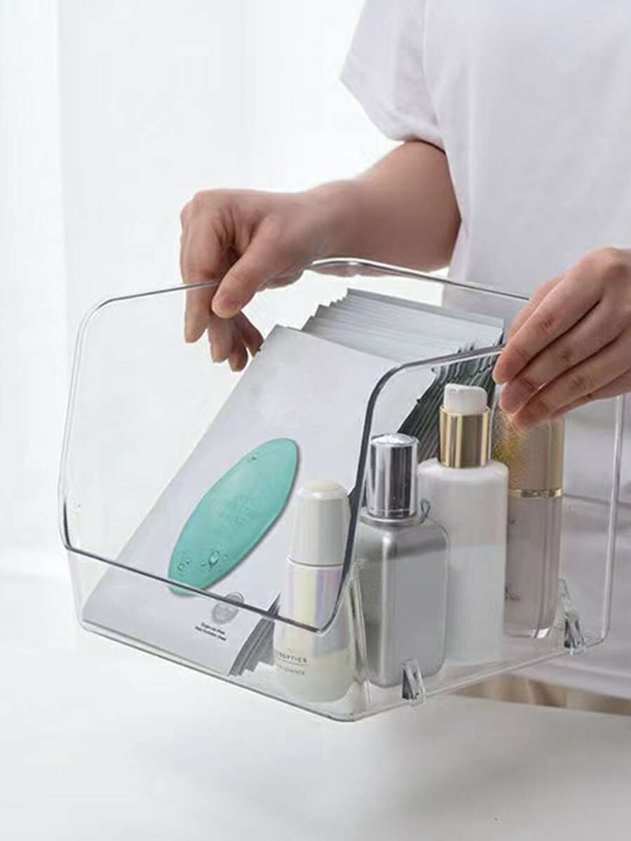 SHEIN BASIC LIVING 1 件裝不含 BPA 的獨家可堆疊護膚收納盒 - 無色 - 查看 1