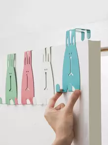 1入組兔子形狀隨機門後懸掛掛鉤 - 彩色 - 查看 1