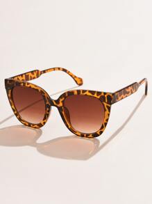 1副女士时尚塑料豹纹方形大框复古经典简约休闲街头风ins风户外旅行百搭眼镜沙滩配饰女士眼镜時尚眼鏡百搭秋冬女士服装商务休闲礼品豹纹适合夏季海滩度假、户外旅行 - 咖啡棕 - 查看 3