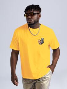 Manfinity EMRG Hombres Camiseta con estampado de dibujos animados