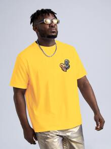 Manfinity EMRG Hombres Camiseta con estampado de dibujos animados