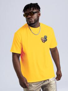 Manfinity EMRG Hombres Camiseta con estampado de dibujos animados