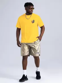 Manfinity EMRG Hombres Camiseta con estampado de dibujos animados