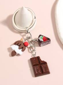 Ice Cream Charm Keychain Casual Car Accessories Bag Charm School Cute Goth Y2k Christmas Gift Ideas Bag Accessories Lanyards With Id Holder Car Accessories Bag Charms - Multicolor - View 1