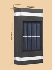Linterna solar ABS de 1 pieza, linterna solar al aire libre minimalista montada en la pared para jardín - Blanco - Ver 3