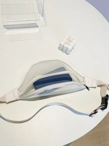 極簡風格透明腰包 - 無色 - 查看 4