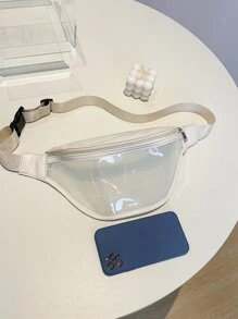 極簡風格透明腰包 - 無色 - 查看 5