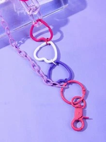 ROMWE Anime Heart Decor Pants Chain Valentines - Multicolor - View 3