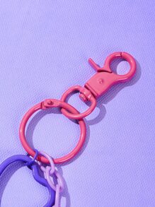 ROMWE Anime Heart Decor Pants Chain Valentines - Multicolor - View 4