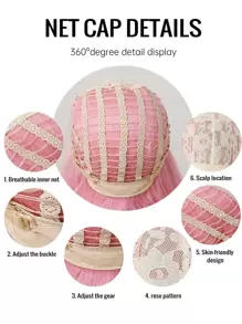 Long Body Wave Synthetic Wig With Bangs - Pink - View 10