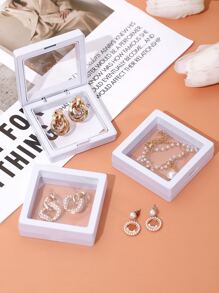 1入組透明首飾盒 - 白色 - 查看 1