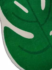 Tropical Leaf Shaped Anti-slip Rug - Multicolor - View 6