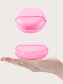素色便攜耳機收納盒 - 粉色 - 查看 3